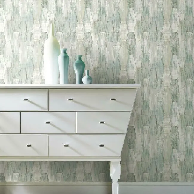 Wood Hexagon Tile Peel & Stick Wallpaper