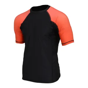 X-Fitness XFM7001 Men's Black and Red Short Sleeve Compression Rash